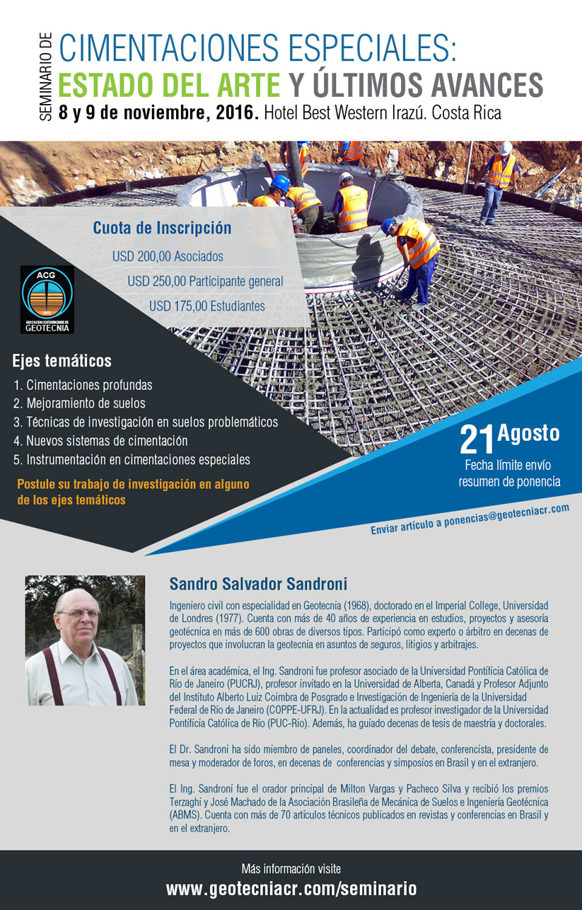 Seminario de Cimentaciones Especiales: Estado del arte y últimos avances